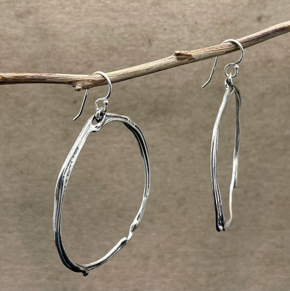 Vine Hoop Earrings - Large