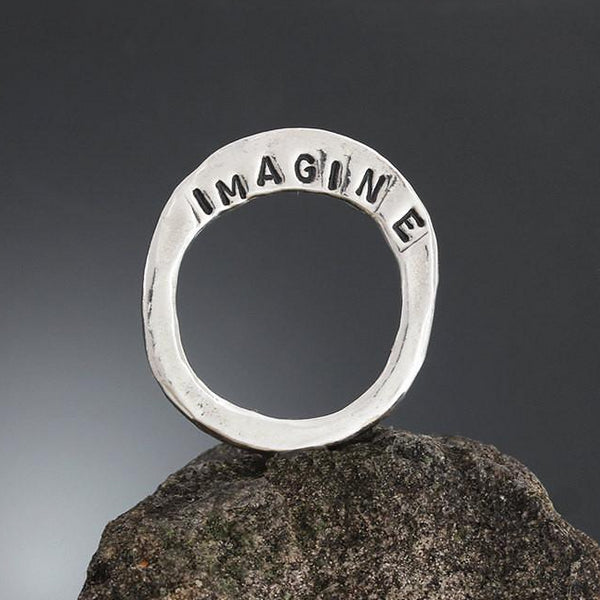 Imagine Stamped High Flare Ring