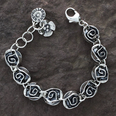 Sterling Silver Rose Bracelet