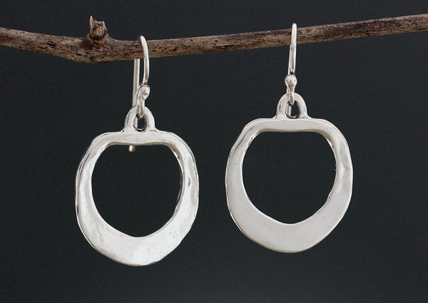 Sterling Silver Flare Hoop Earrings