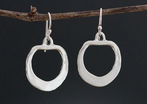 Sterling Silver Flare Hoop Earrings