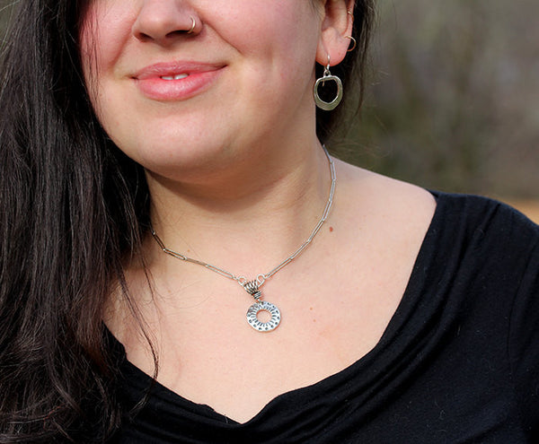 Sterling Silver Flare Hoop Earrings